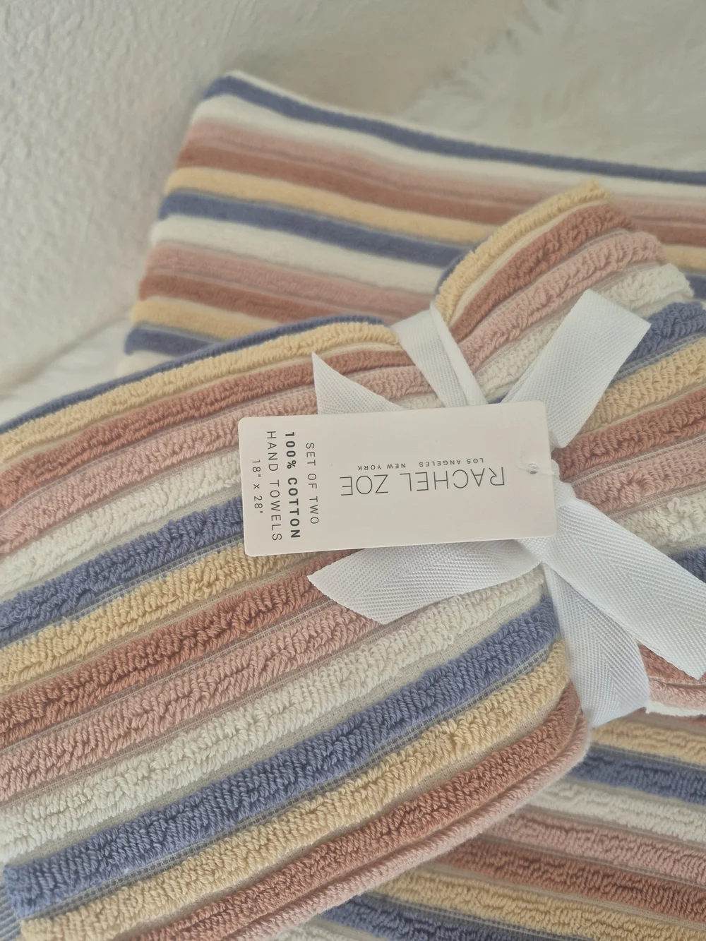 Rachel Zoe 100% cotton 4pc bath & hand towel sets